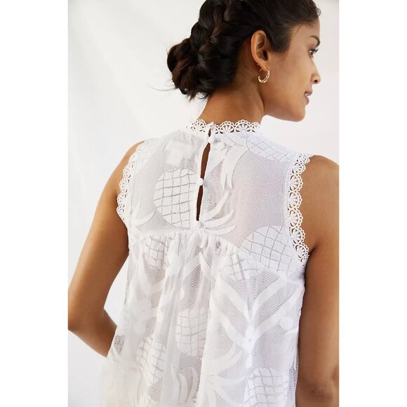 Maeve Pineapple Lace Sleeveless Blouse - Picture 7 of 8